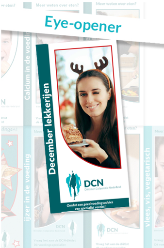 Eye-opener folder December lekkernijen per bundel van 50 stuks